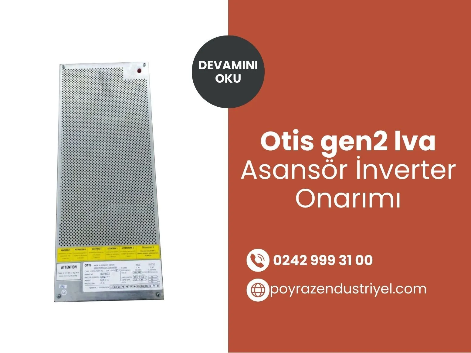  Otis Gen2 Lva Asansör İnverter Onarımı